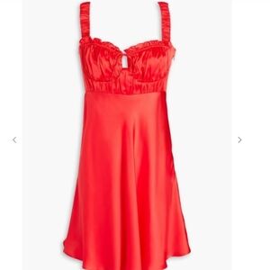 $365 NWT NICHOLAS Simie Silk Mini Dress In Coral Punch Size 10